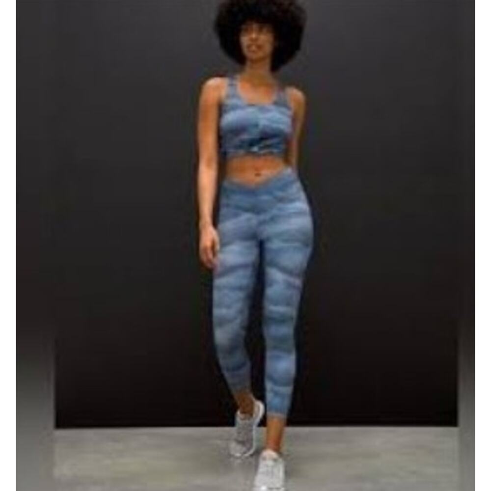 New NWT Soma WKND 24/7 Crop Legging Balanced Blue‎ XL Soft Comfort Cooling